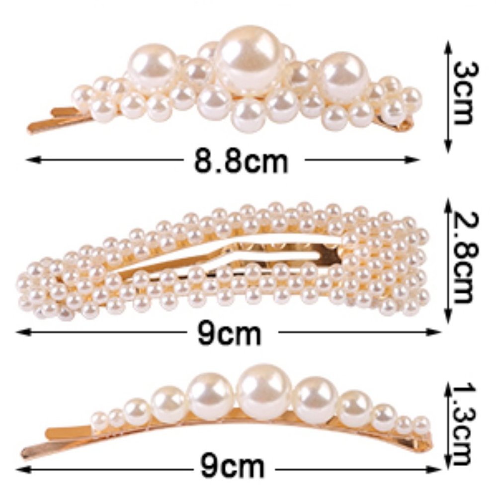 12 Pcs Pearl Hair Clips Large Hair Clips Pins - Picture 6 of 13